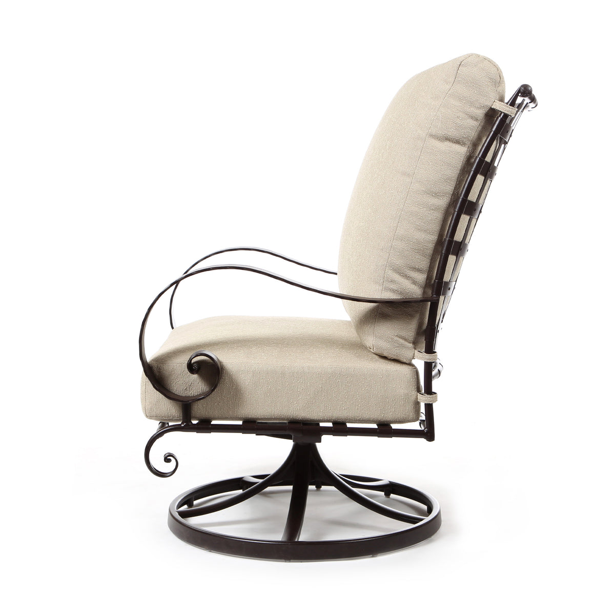 Classico High-Back Swivel Rocker Club Chair by O.W. Lee | Wrought Iron ...