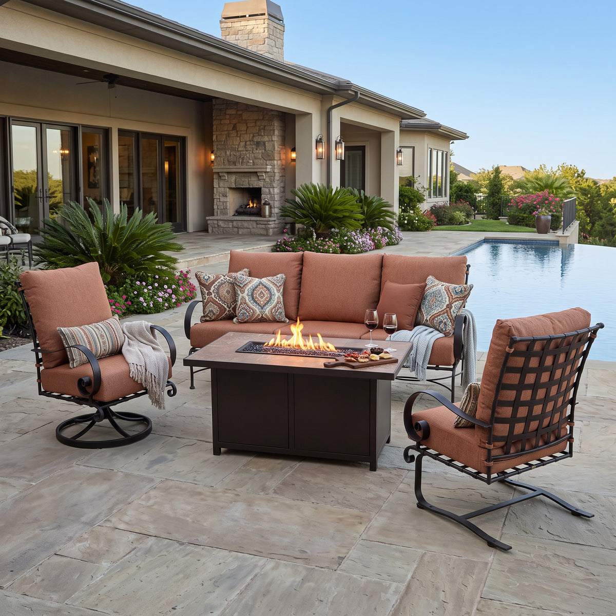 Classico High-Back Swivel Rocker Club Chair, image 4
