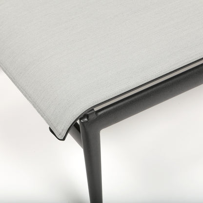 
                  Contempo Sling Chaise Lounge Classic Silver Fabric Alloy Finish Detail - Image 3
                