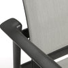 Contempo Sling Club Chair Classic Silver Fabric Alloy Finish Detail