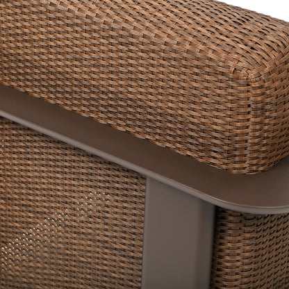 
                  Corte Club Chair Hazel Weave Cocoa Frame Detail - Image 4
                