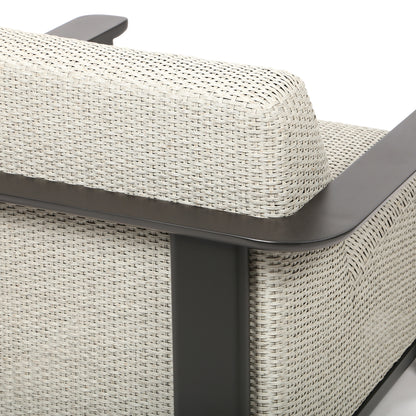 
                  Corte Club Chair Pearl Weave Onyx Frame Detail - Image 3
                