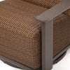 Corte Swivel Glider Club Chair Hazel Weave Cocoa Frame Detail