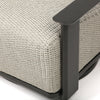 Corte Swivel Glider Club Chair Pearl Weave Onyx Frame Detail