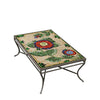 Dahlia Rec Coffee Table Pewter Frame