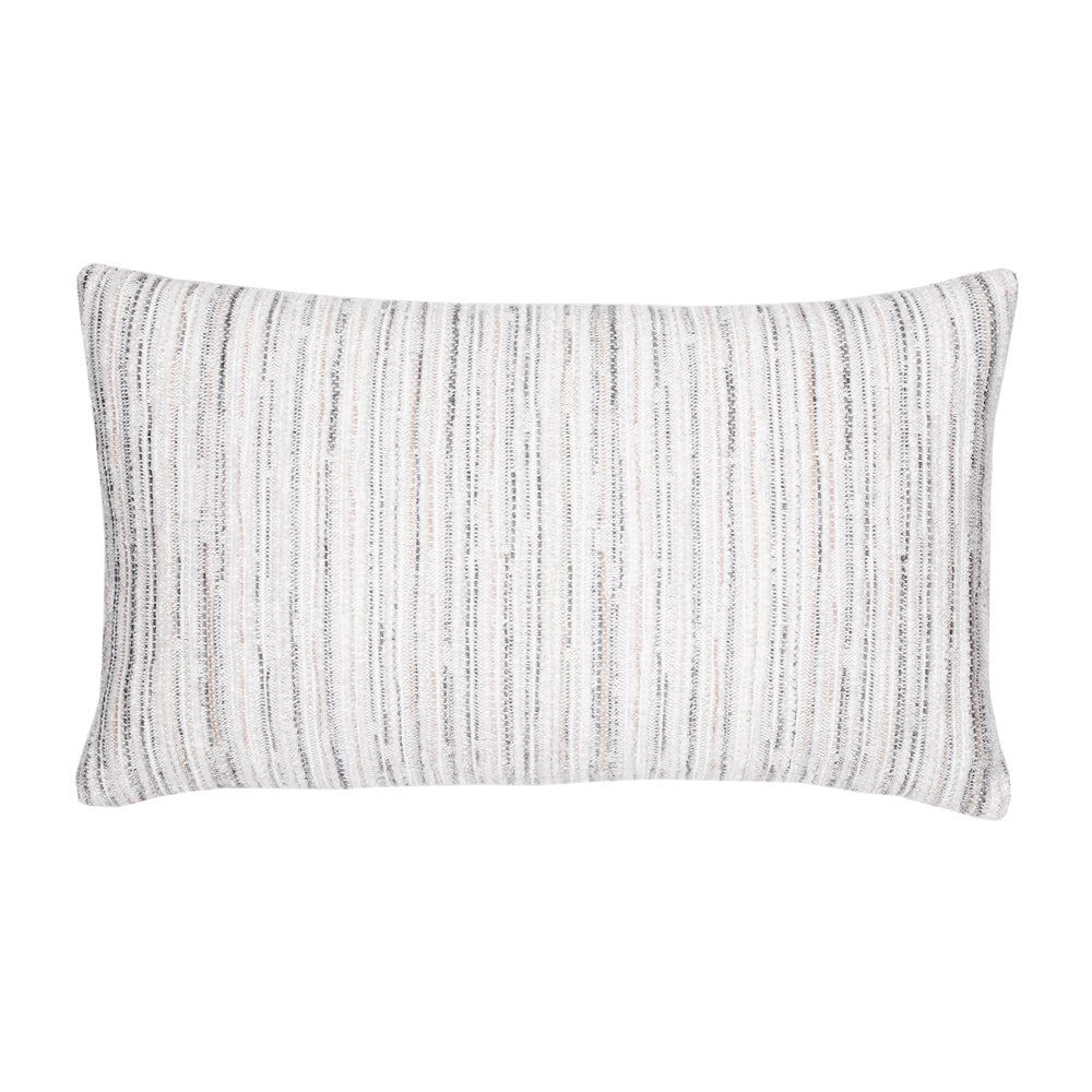 Designer Lumbar Pillow Luxe Stripe Pebble