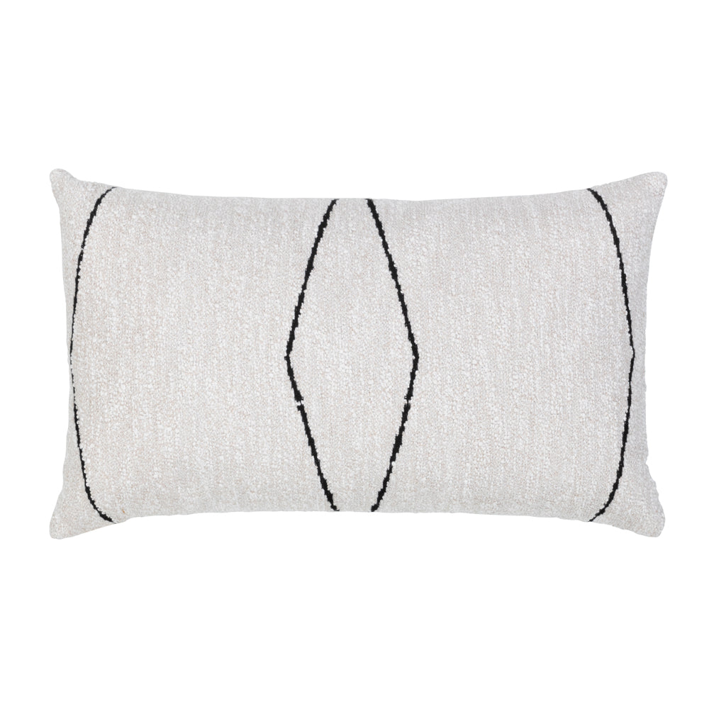 Designer Lumbar Pillow Oblique Ebony