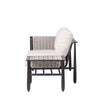 Diva 2 Seater Left Arm with Corner Table Graphite Side