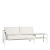 Diva 2 Seater Left Arm with Corner Table Snow