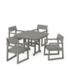 EDGE 5 Piece Dining Set with Trestle Legs Grey