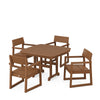 EDGE 5 Piece Dining Set with Trestle Legs Teak