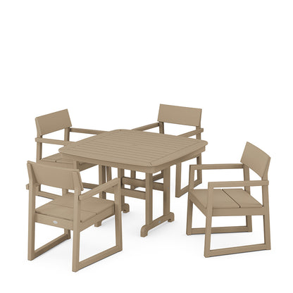 
                  EDGE 5 Piece Dining Set with Trestle Legs Vintage Sahara - Image 8
                