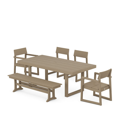 
                  EDGE 6 Piece Dining Set with Bench Vintage Sahara - Image 8
                