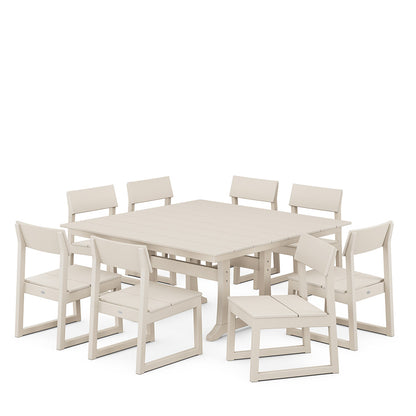 
                  EDGE 9 Piece Farmhouse Trestle Dining Set Sand - Image 5
                