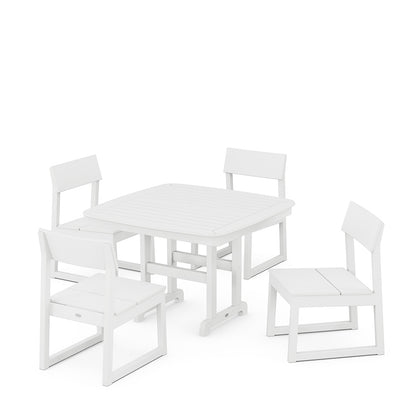 
                  EDGE Side Chair 5 Piece Dining Set with Trestle Legs White - Image 10
                