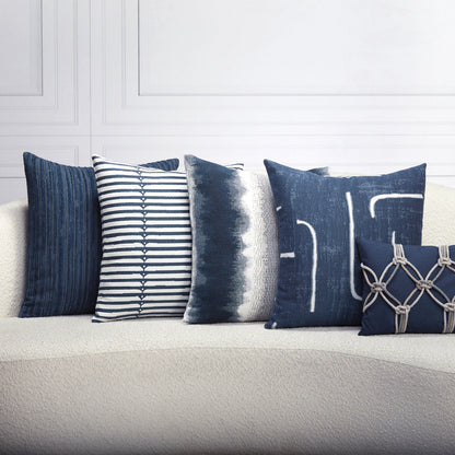 
                  20" Square Elaine Smith Pillow  Luxe Stripe Indigo - Image 6
                