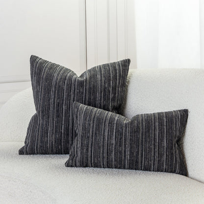 
                  12" x 20" Elaine Smith Pillow  Luxe Stripe Charcoal - Image 4
                