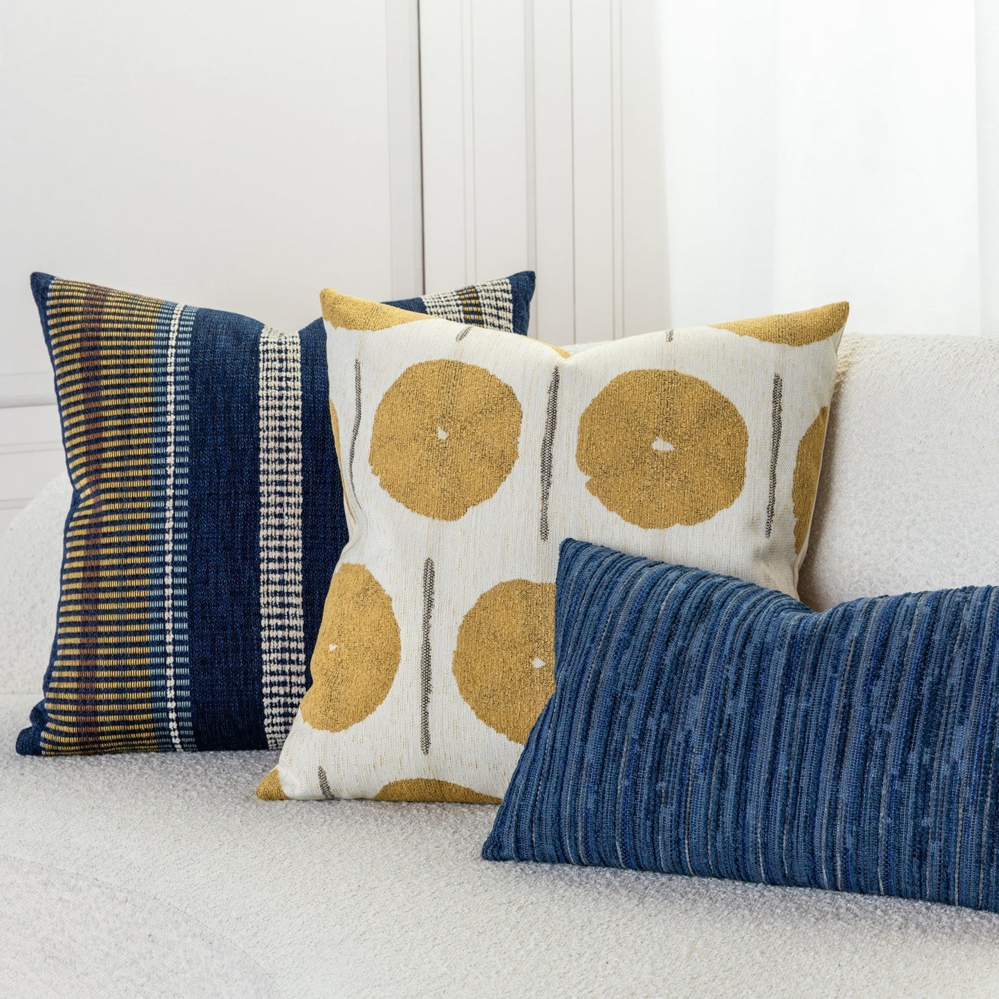 12" x 20" Elaine Smith Pillow  Luxe Stripe Indigo, image 3