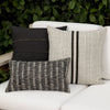 20" Square Elaine Smith Pillow  Micro Fringe Carbon