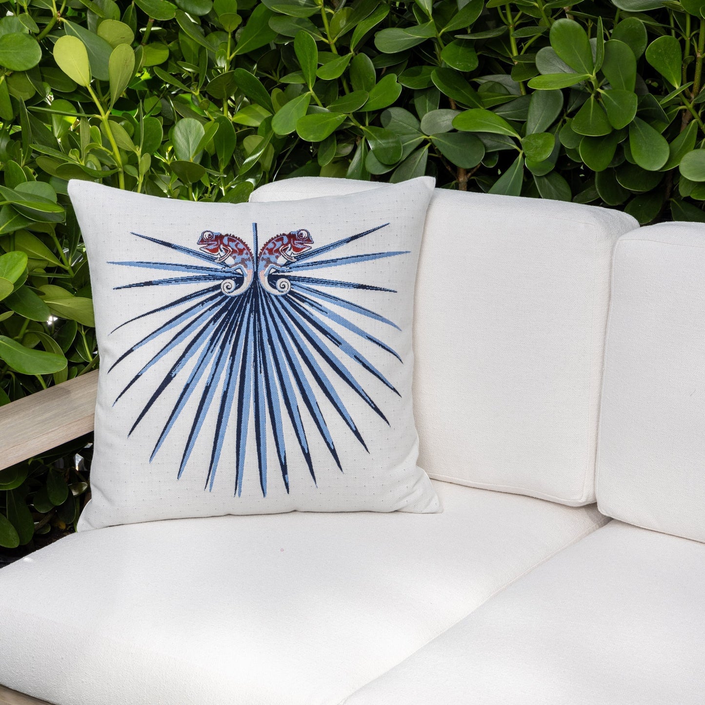 22" Square Elaine Smith Pillow  Chameleon Capri, image 5