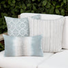 20" Square Elaine Smith Pillow  Luxe Stripe Pebble