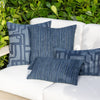 20" Square Elaine Smith Pillow  Luxe Stripe Indigo