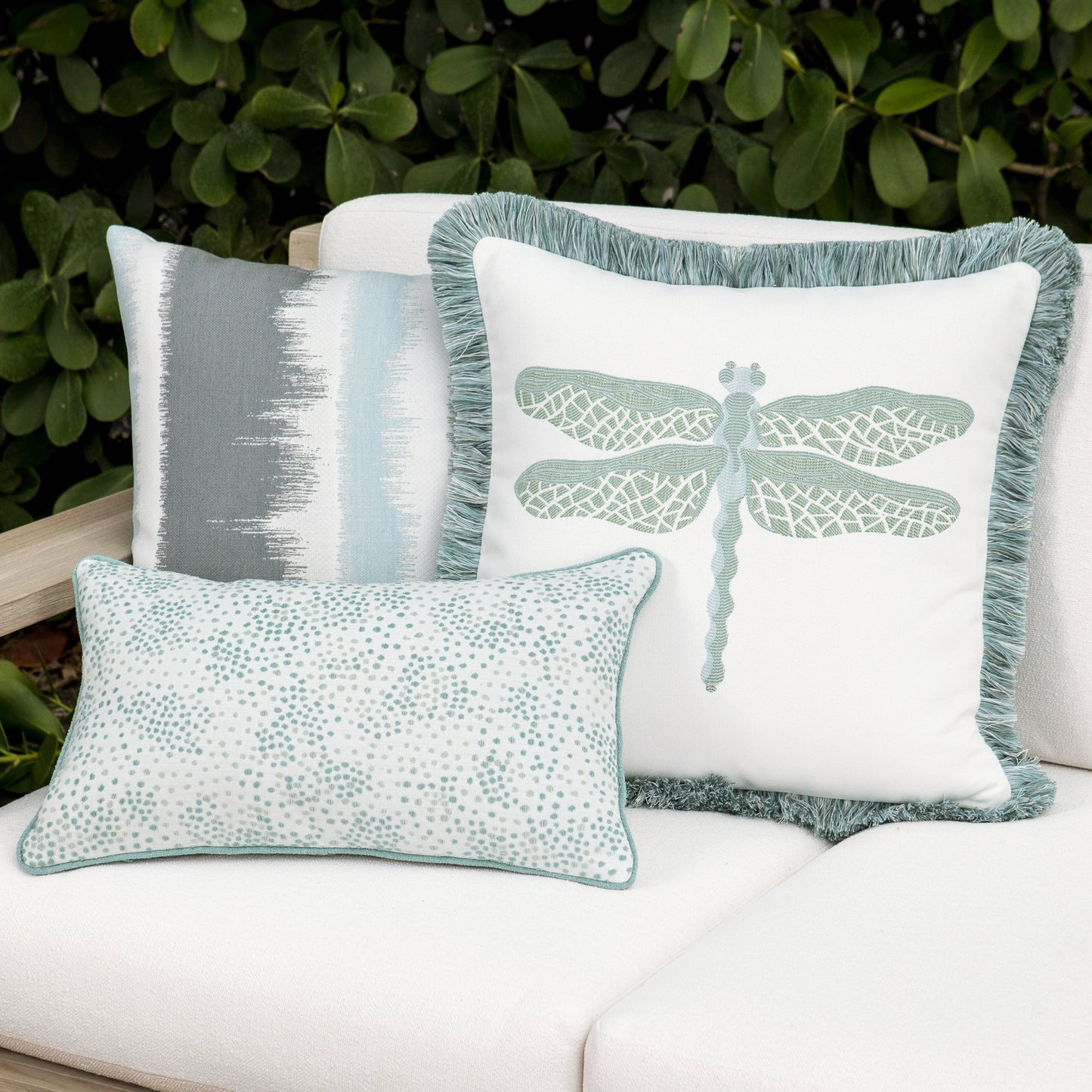 20" Square Elaine Smith Pillow  Dragonfly Surf, image 5