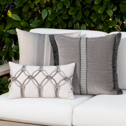 
                  12" x 20" Elaine Smith Pillow Grigio Rope - Image 4
                