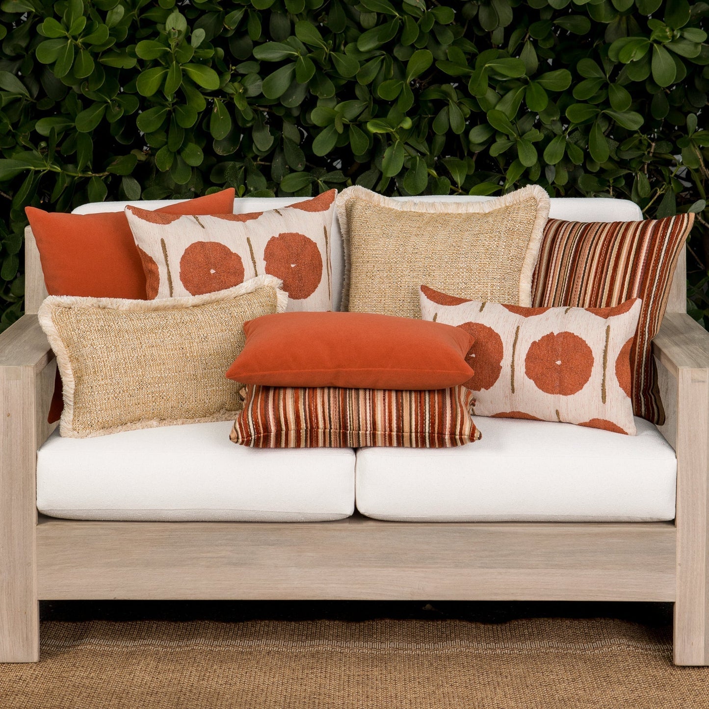 20" Square Elaine Smith Pillow Lush Velvet Spice, image 6