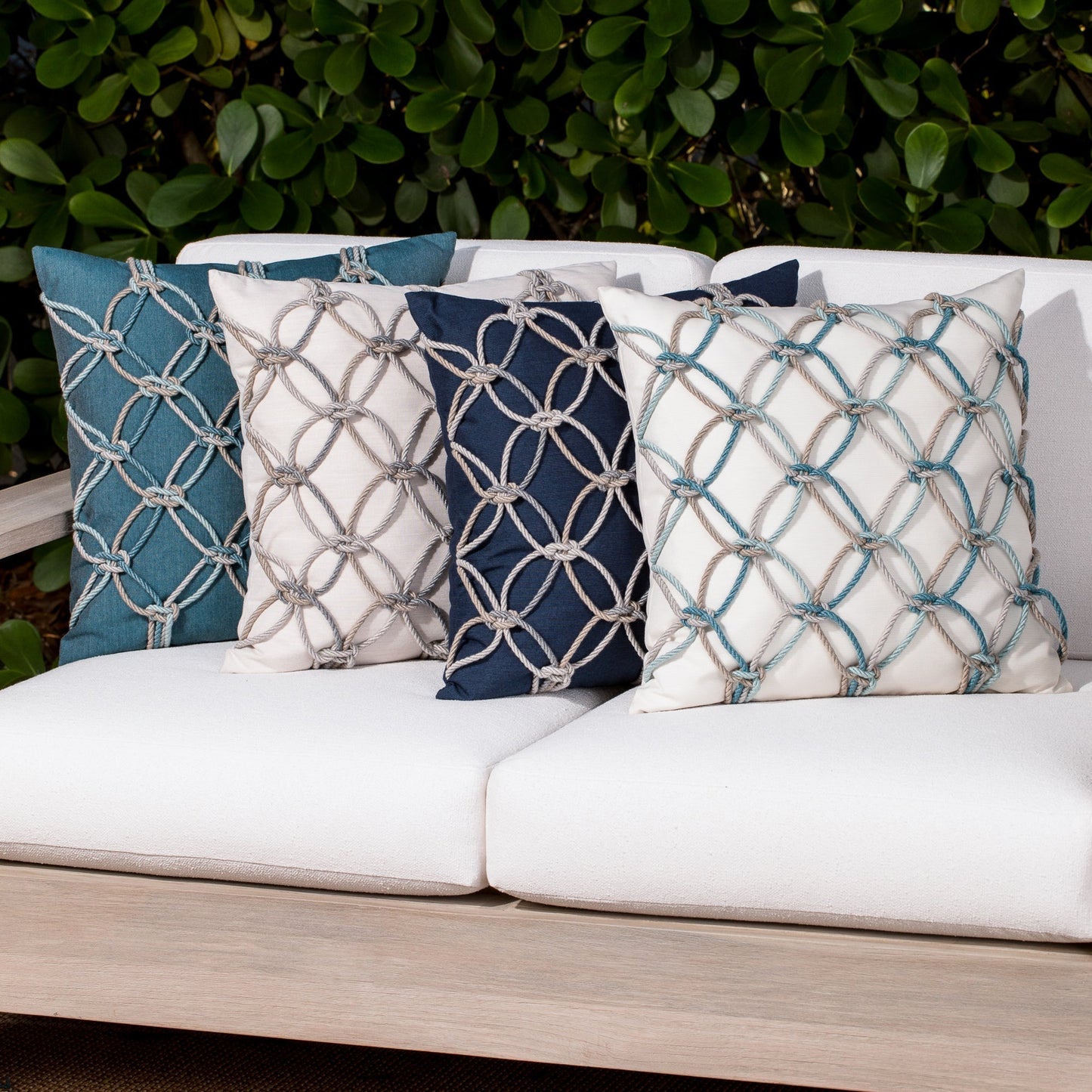 20" Square Elaine Smith Pillow  Lagoon Rope, image 6