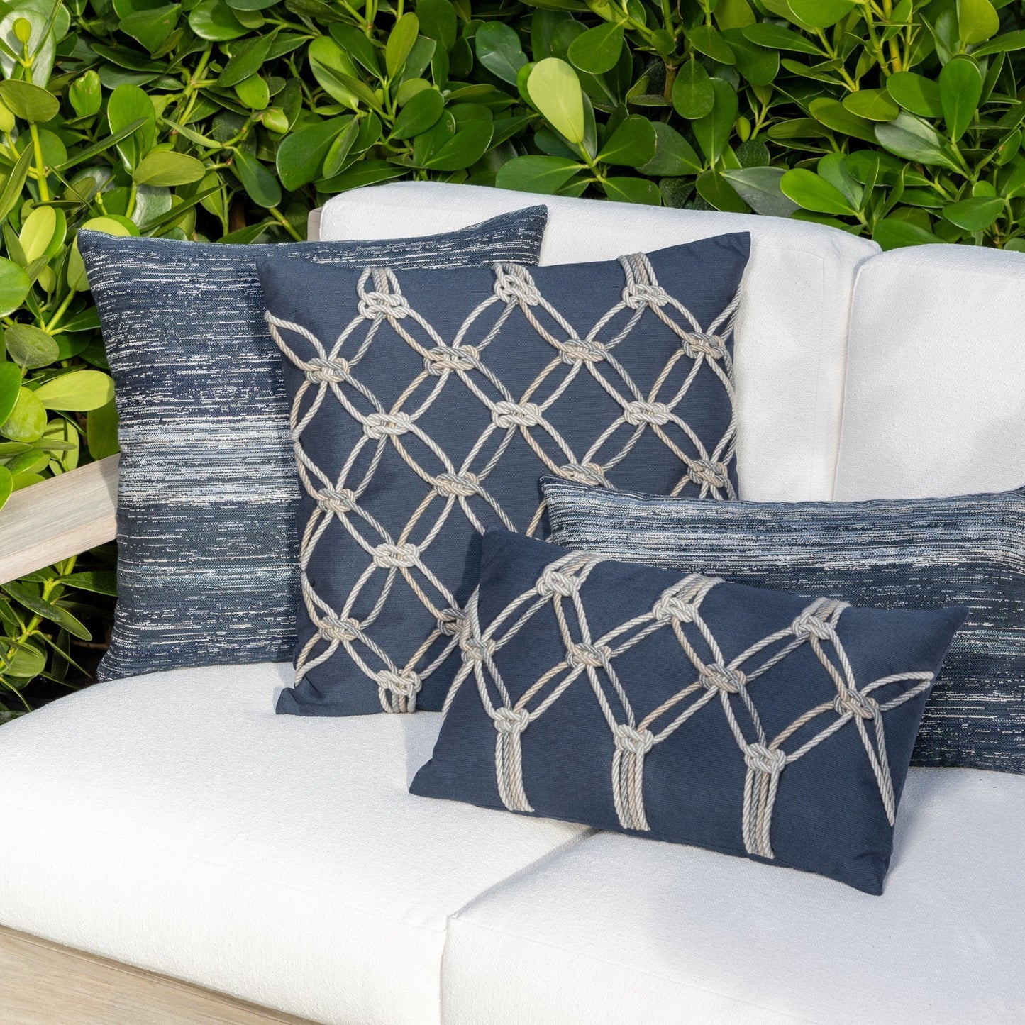 12" x 20" Elaine Smith Pillow  Textured Indigo, image 6