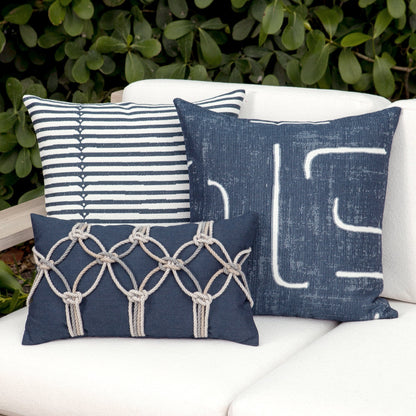 
                  12" x 20" Elaine Smith Pillow Indigo Rope - Image 5
                