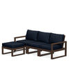 Edge 4 Piece Sectional Ottoman Set Mahogany Frame Marine Indigo Cushion 698b63de f0cb 41f5 ae81 859c5d609171