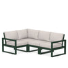 Edge 4 Piece Sectional Set Green Frame Dune Burlap Cushion