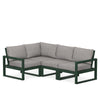 Edge 4 Piece Sectional Set Green Frame Grey Mist Cushion