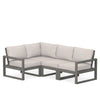 Edge 4 Piece Sectional Set Grey Frame Dune Burlap Cushion