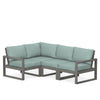 Edge 4 Piece Sectional Set Grey Frame Glacier Spa Cushion