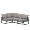 Edge 4 Piece Sectional Set Grey Frame Grey Mist Cushion