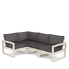 Edge 4 Piece Sectional Set Sand Frame Ash Charcoal Cushion