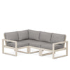 Edge 4 Piece Sectional Set Sand Frame Grey Mist Cushion