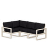 Edge 4 Piece Sectional Set Sand Frame Midnight Linen Cushion