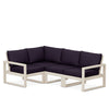 Edge 4 Piece Sectional Set Sand Frame Navy Linen Cushion