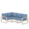 Edge 4 Piece Sectional Set Sand Frame Sky Blue Cushion