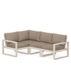 Edge 4 Piece Sectional Set Sand Frame Spiced Burlap Cushion