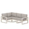 Edge 4 Piece Sectional Set Sand Frame Weathered Tweed Cushion