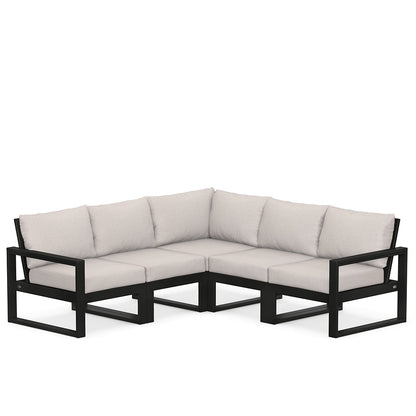 
                  Edge 5 Piece Sectional Set Black Frame Dune Burlap Cushion - Image 5
                