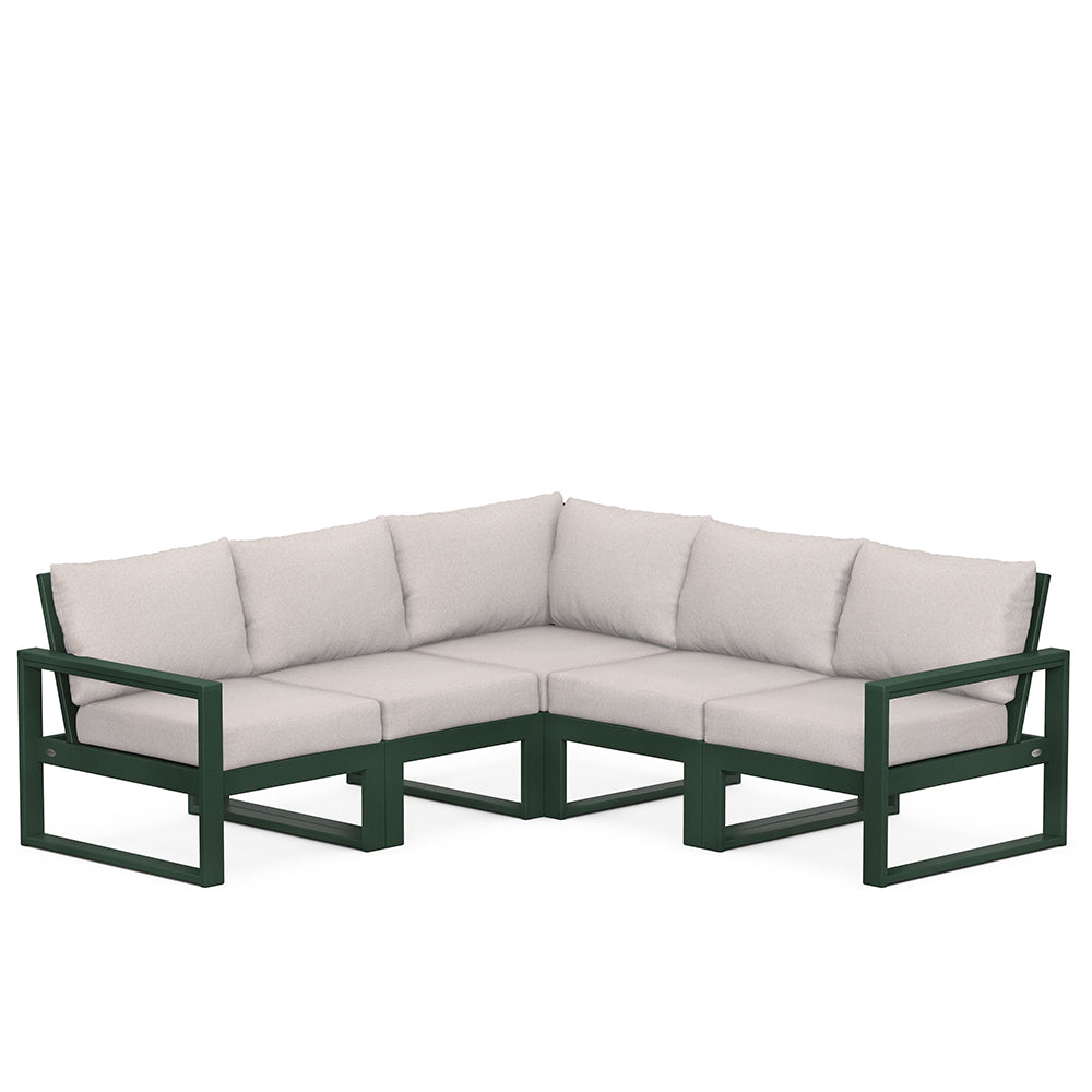 Edge 5 Piece Sectional Set Green Frame Dune Burlap Cushion, image 19