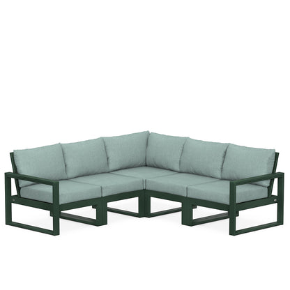 
                  Edge 5 Piece Sectional Set Green Frame Glacier Spa Cushion - Image 21
                