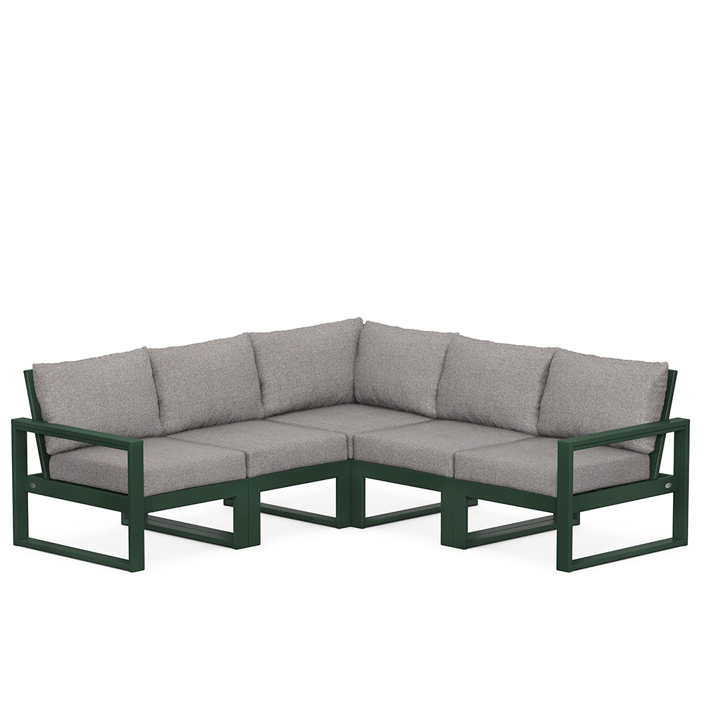 Edge 5 Piece Sectional Set Green Frame Grey Mist Cushion, image 20