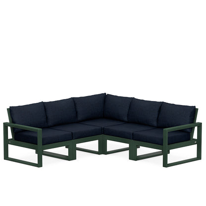 
                  Edge 5 Piece Sectional Set Green Frame Marine Indigo Cushion - Image 22
                